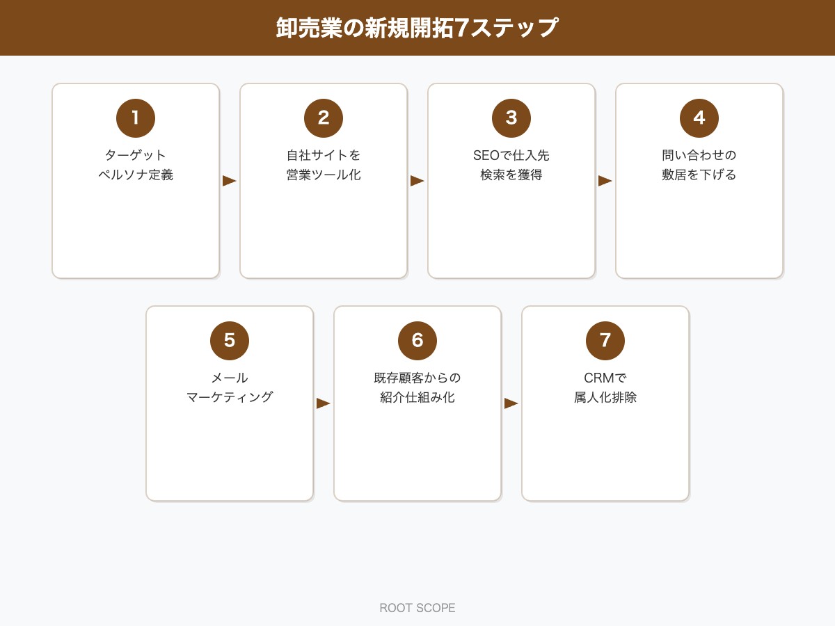 卸売業の新規開拓7ステップ