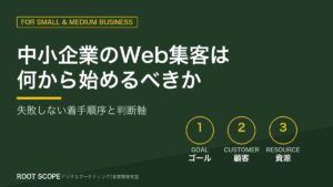中小企業のWeb集客は何から始めるべきか アイキャッチ